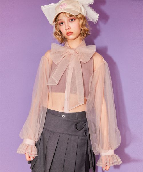 CandyStripper 値下げ中 RIBBON TULLE BLOUSE RIBBON TULLE BLOUSE | Candy Stripper（キャンディ