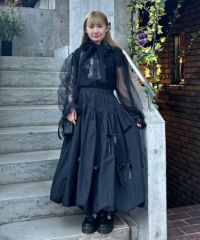RIBBON TULLE BLOUSE | Candy Stripper（キャンディ