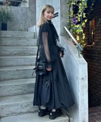 RIBBON TULLE BLOUSE | Candy Stripper（キャンディ ストリッパー