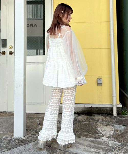 RIBBON TULLE BLOUSE | Candy Stripper（キャンディ