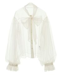 RIBBON TULLE BLOUSE | Candy Stripper（キャンディ