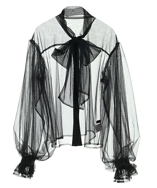 RIBBON TULLE BLOUSE | Candy Stripper（キャンディ
