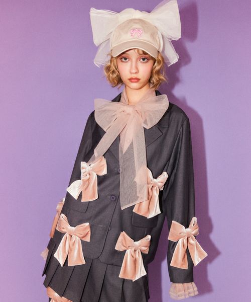 RIBBON TULLE BLOUSE | Candy Stripper（キャンディ ストリッパー 