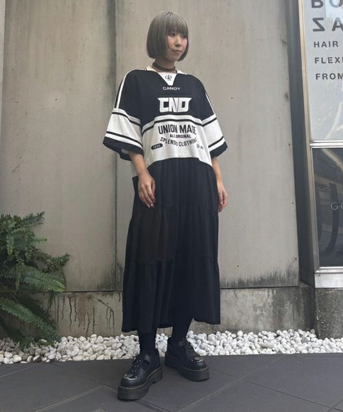 キャンディストリッパー✨CND JUMBLE STRIPE BLOUSON BOA MIXED BLOUSON | Candy Stripper（キャンディ ストリッパー