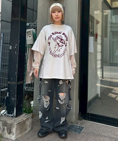 Candy Stripper STICKERS LAYERED トップス ANARCHY ANGEL LAYERED TOPS | Candy Stripper（キャンディ