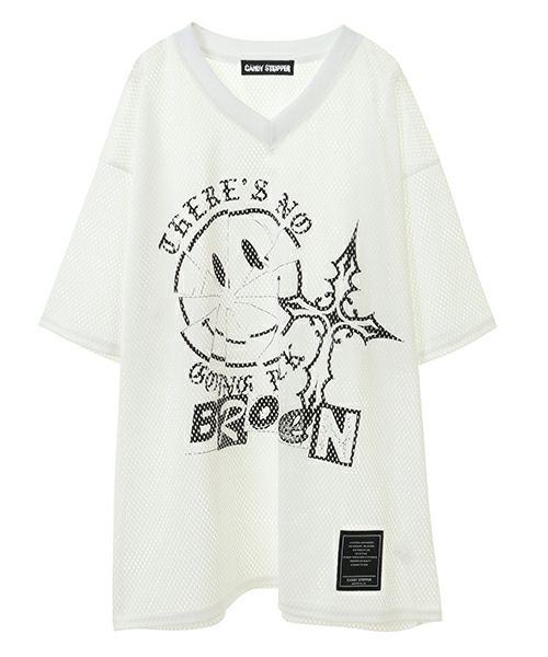 BROKEN SMILE MESH TOPS | Candy Stripper（キャンディ
