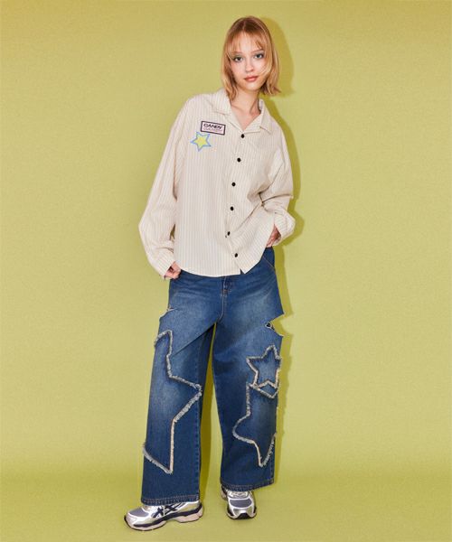 最大12%OFFクーポン STAR PATCHED DENIM PANTS | Candy Stripper（キャンディ ジャケット・アウター