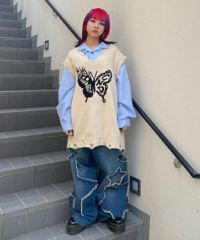 STAR PATCHED DENIM PANTS | Candy Stripper（キャンディ ストリッパー