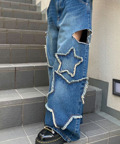 レビュー高評価商品 PATCHED STAR DENIM Stripper（キャンディ Candy | PANTS ジャケット・アウター