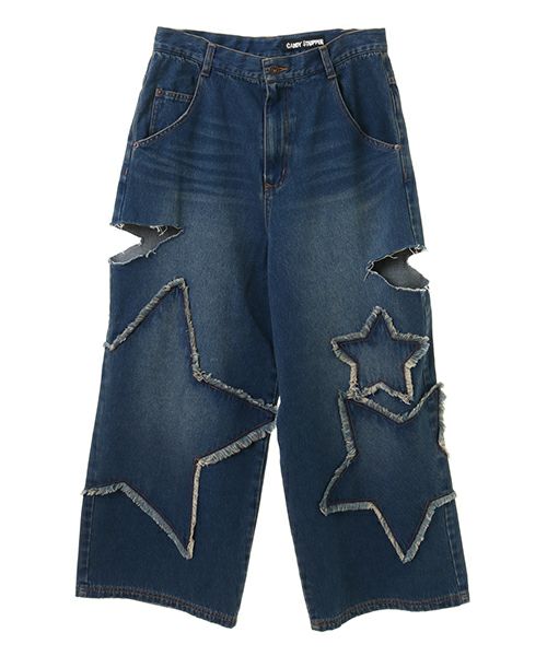 STAR PATCHED DENIM PANTS | Candy Stripper（キャンディ