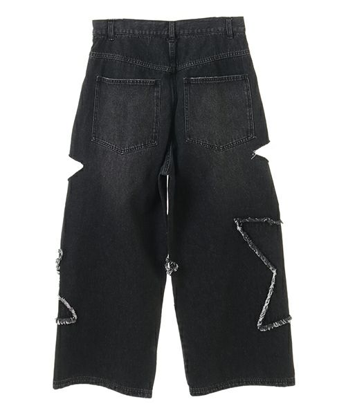 STAR PATCHED DENIM PANTS | Candy Stripper（キャンディ