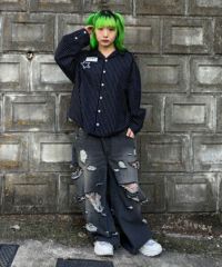 candystripper ねこ　ワッフルトップス Candy Stripper（キャンディストリッパー）の「MEOW WAFFLE トップス