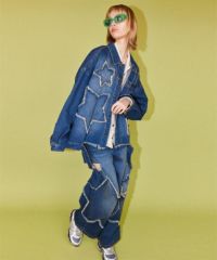 STAR PATCHED DENIM JACKET | Candy Stripper（キャンディ