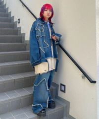STAR PATCHED DENIM JACKET | Candy Stripper（キャンディ