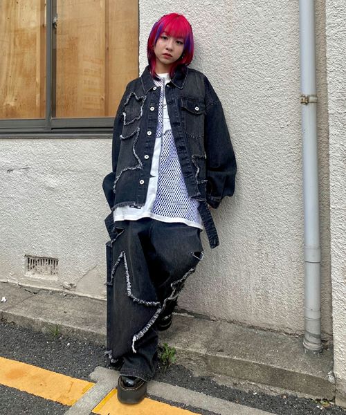 数量限定価格!! STAR PATCHED Stripper（キャンディ Candy | JACKET DENIM ジャケット・アウター