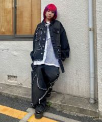 STAR PATCHED DENIM JACKET | Candy Stripper（キャンディ