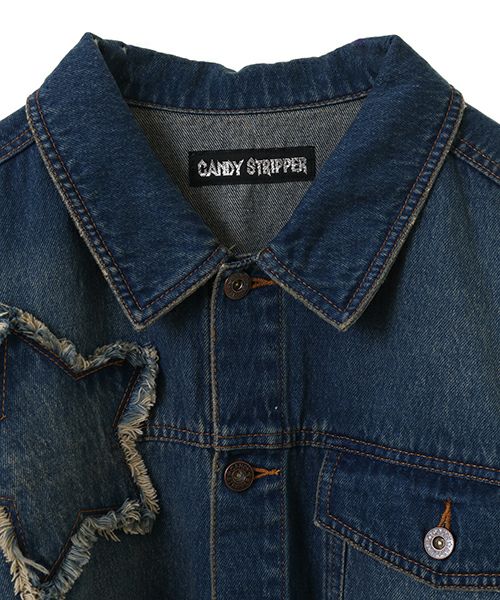 STAR PATCHED DENIM JACKET | Candy Stripper（キャンディ