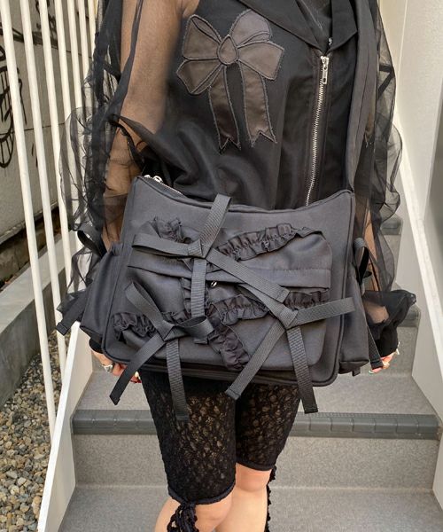 FULL OF RIBBON SHOULDER BAG | Candy Stripper（キャンディ