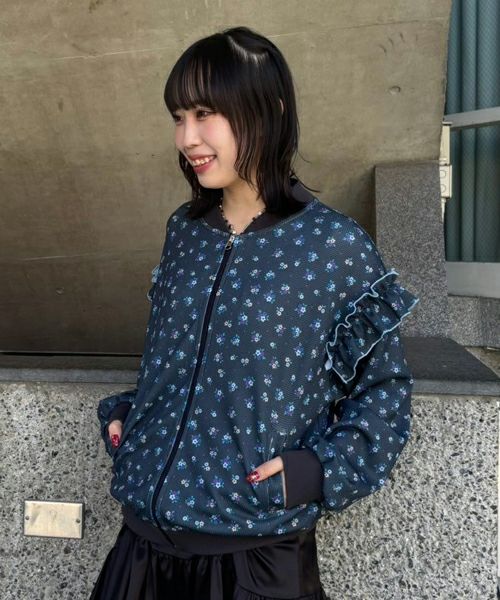 キャンディストリッパー スタジャン ブルゾン ピンク リボン 新品タグ無し CANDYS CLUB STADIUM JUMPER | Candy Stripper（キャンディ