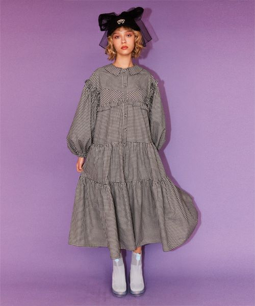 BUSTIER TIERED DRESS | Candy Stripper（キャンディ