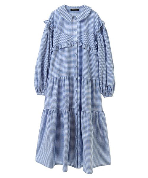 BUSTIER TIERED DRESS | Candy Stripper（キャンディ