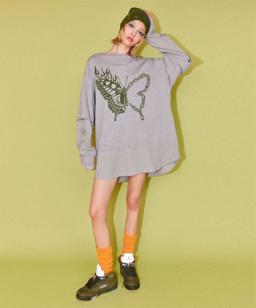 【最終値下げ】キャンディストリッパー トップス パフスリーブ SAFETY PIN WAFFLE TOPS | Candy Stripper（キャンディ