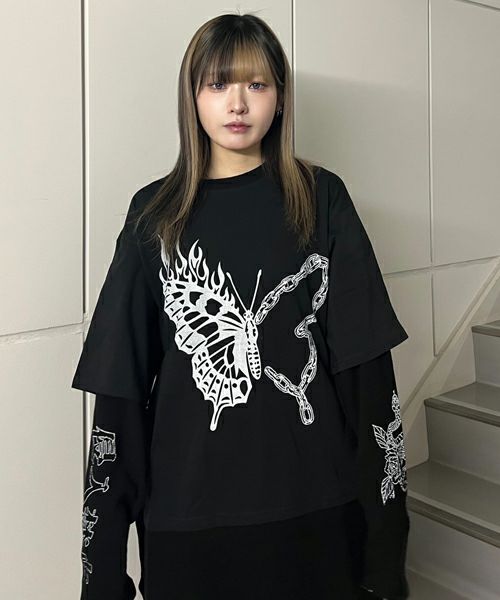 FIRE BUTTERFLY LAYERED TOPS | Candy Stripper（キャンディ