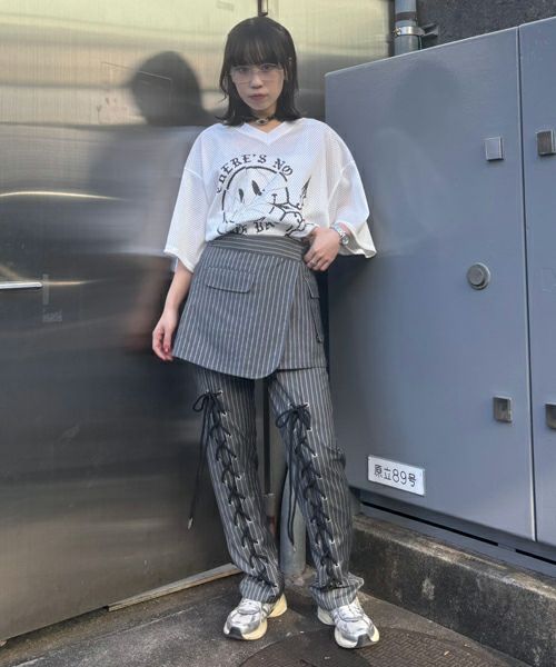 LACE UP LAYERED PANTS | Candy Stripper（キャンディ