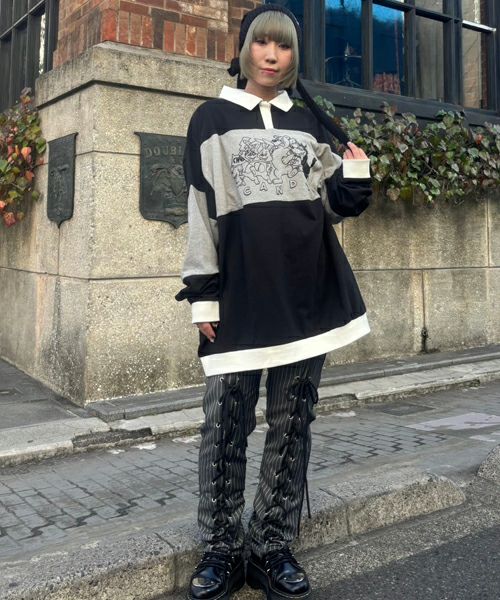 LACE UP LAYERED PANTS | Candy Stripper（キャンディ