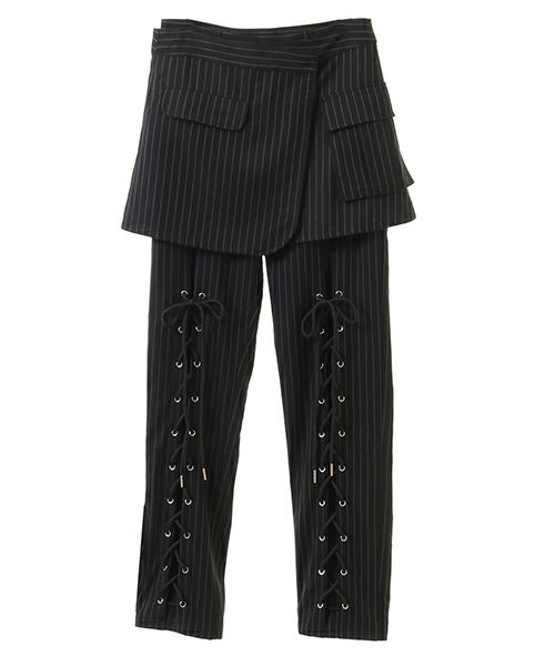 LACE UP LAYERED PANTS | Candy Stripper（キャンディ