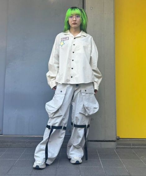 BIG POCKET NYLON CARGO PANTS