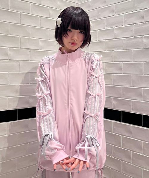 RIBBON RIBBON JERSEY BLOUSON | Candy Stripper（キャンディ
