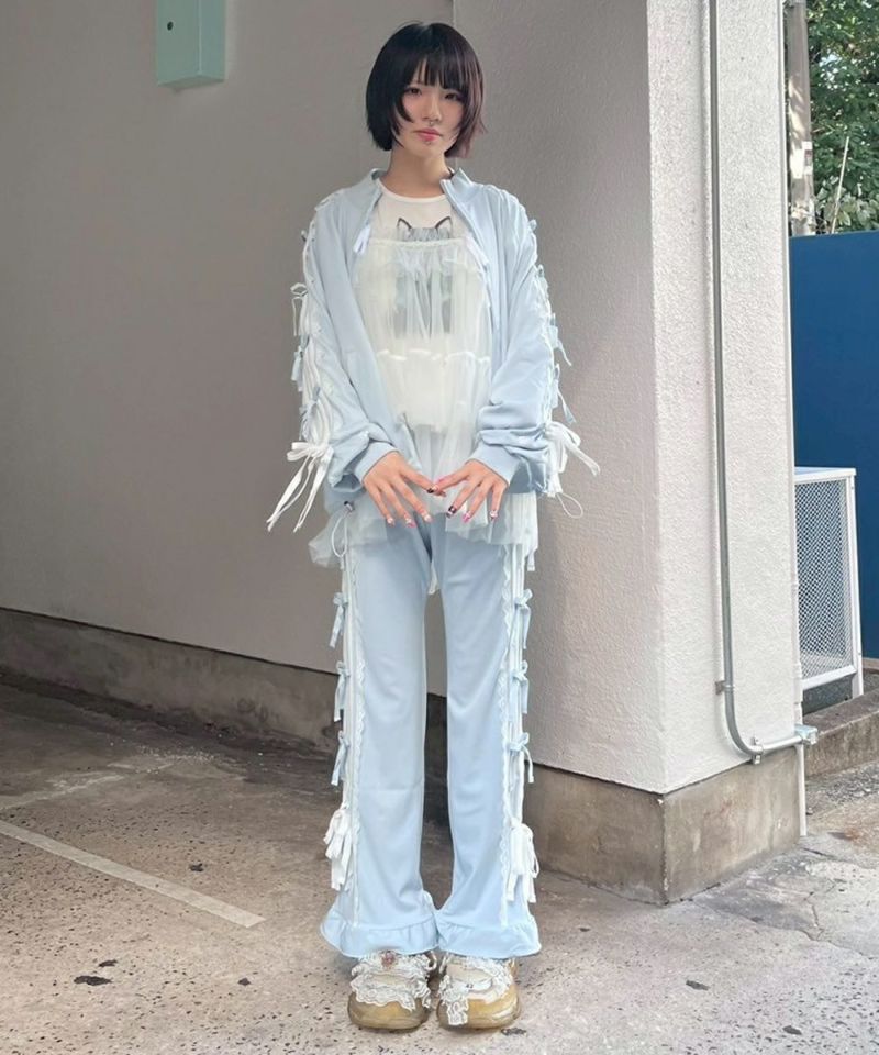 RIBBON RIBBON JERSEY BLOUSON | Candy Stripper（キャンディ