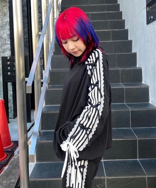 RIBBON RIBBON JERSEY BLOUSON | Candy Stripper（キャンディ