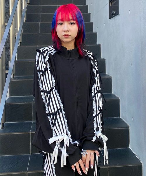 RIBBON RIBBON JERSEY BLOUSON | Candy Stripper（キャンディ
