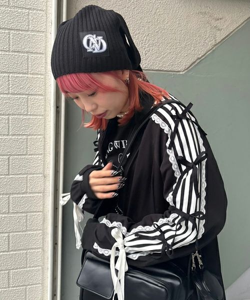 RIBBON RIBBON JERSEY BLOUSON | Candy Stripper（キャンディ