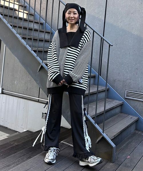 RIBBON RIBBON JERSEY PANTS | Candy Stripper（キャンディ