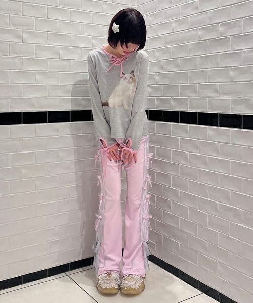 RIBBON RIBBON JERSEY PANTS | Candy Stripper（キャンディ
