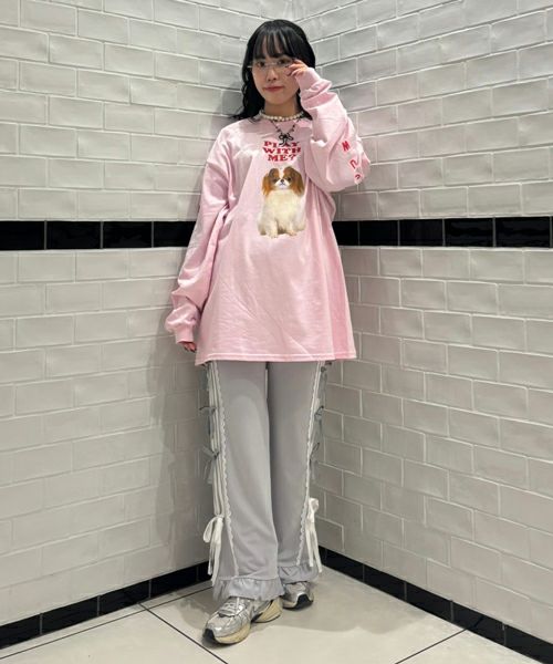 I56　Candy Stripperキャンディストリッパー　リボンジャージパンツ RIBBON RIBBON JERSEY PANTS | Candy Stripper（キャンディ
