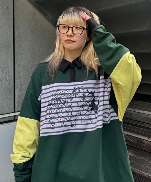 トップス candy CANDY FRIENDS POLO TOPS | Candy Stripper（キャンディ