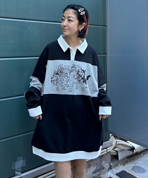 トップス candy CANDY FRIENDS POLO TOPS | Candy Stripper（キャンディ