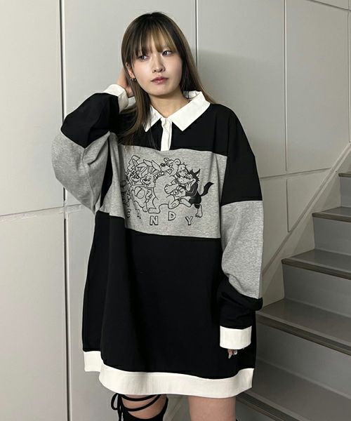 トップス candy CANDY FRIENDS POLO TOPS | Candy Stripper（キャンディ