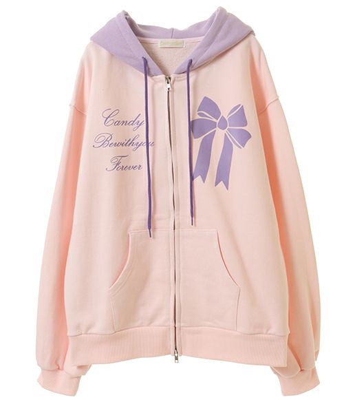 Candy Stripper フーディー パーカー Candy Stripper パーカー BIG RIBBON フーディ レディース