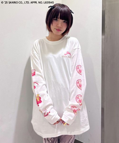 Milklim コットンキャンディ ミルクリーム Tシャツ 長袖 トップス 