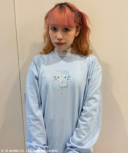 CANDY STRIPPER ANGEL HELLO KITTY Tシャツ ANGEL 【HELLO KITTY】RHINESTONE L/S TEE | Candy Stripper