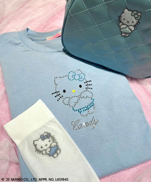 ANGEL 【HELLO KITTY】RHINESTONE L/S TEE | Candy Stripper ANGEL 【HELLO KITTY】RHINESTONE L/S TEE | Candy Stripper