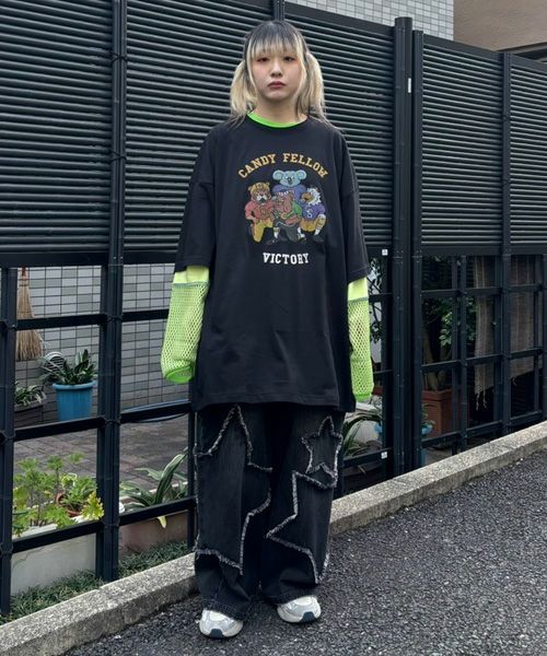 timtim　CANDYstripper★完売ラメジッパー長袖トップス★ NEW ARRIVAL♡今週末入荷の新作 / CANDY STRIPPER