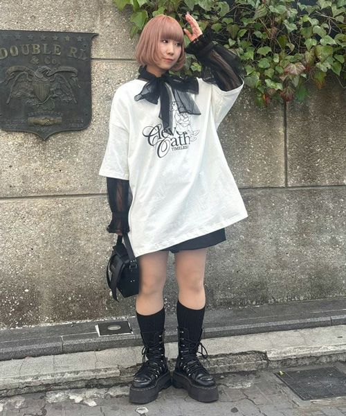tシャツ CLEVER OATH BIG BIG Tシャツ レディース メンズ CLEVER OATH BIG BIG TEE | Candy Stripper（キャンディ
