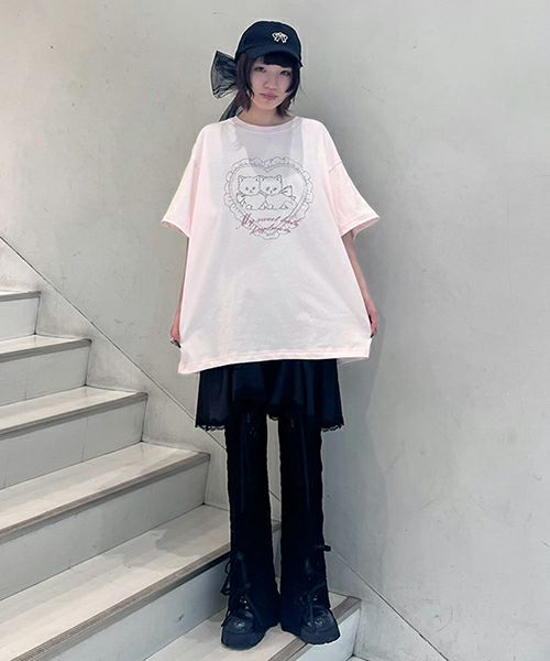 【未使用新品】CANDY SWEETIE BIG BIG Tシャツ ホワイト Candy Stripper tシャツ CANDY SWEETIE BIG Tシャツ レディース