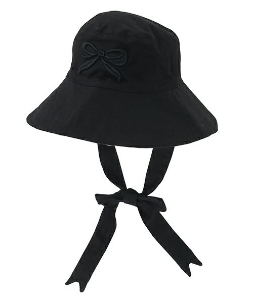 キャンディストリッパー　ハット　黒 RIBBON BUCKET HAT | Candy Stripper（キャンディ ストリッパー